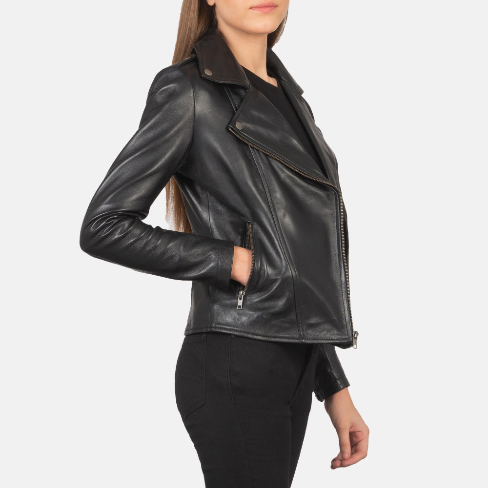 トップブランドのファッション Women's Flashback Maker Jacket The – Jacket Biker Leather Black ジャケット・アウター