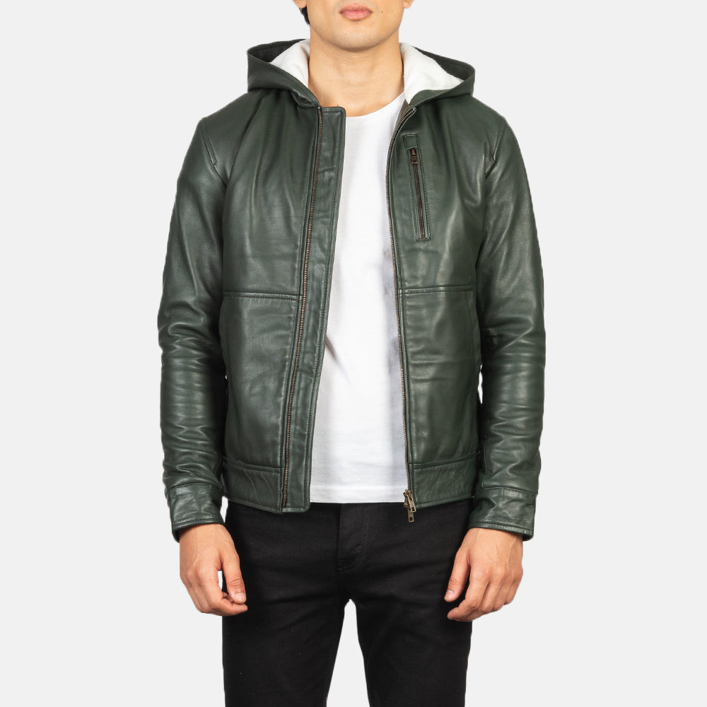 ジャケット・アウター 00s japanese label leather hoodie jacket 00s japanese label leather jacket hoodie