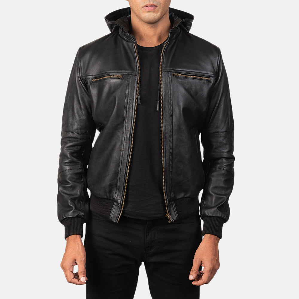 Men's Hooded Leather Jackets - Buy Hooded Leather Jackets