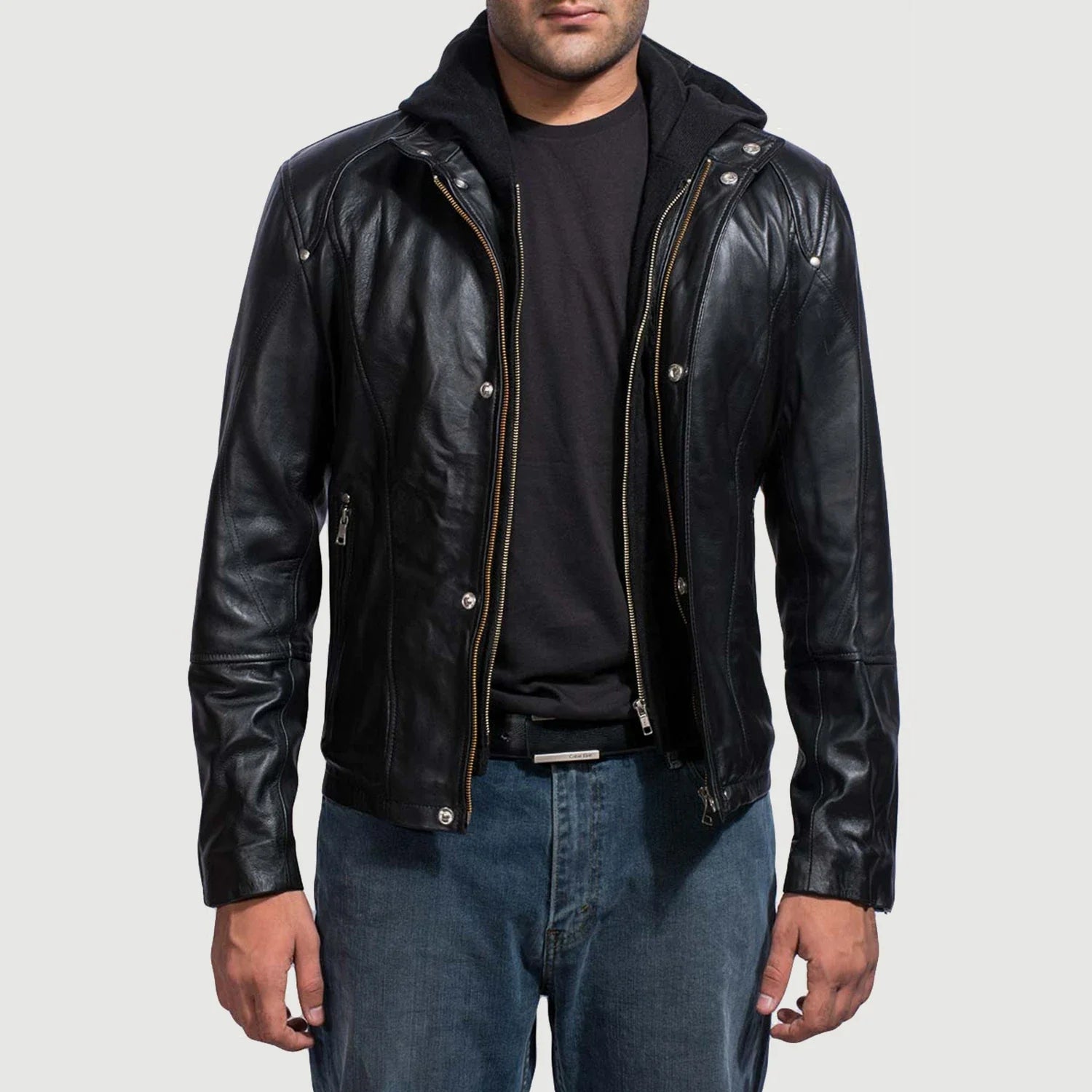 Men's Hooded Leather Jackets - Buy Hooded Leather Jackets