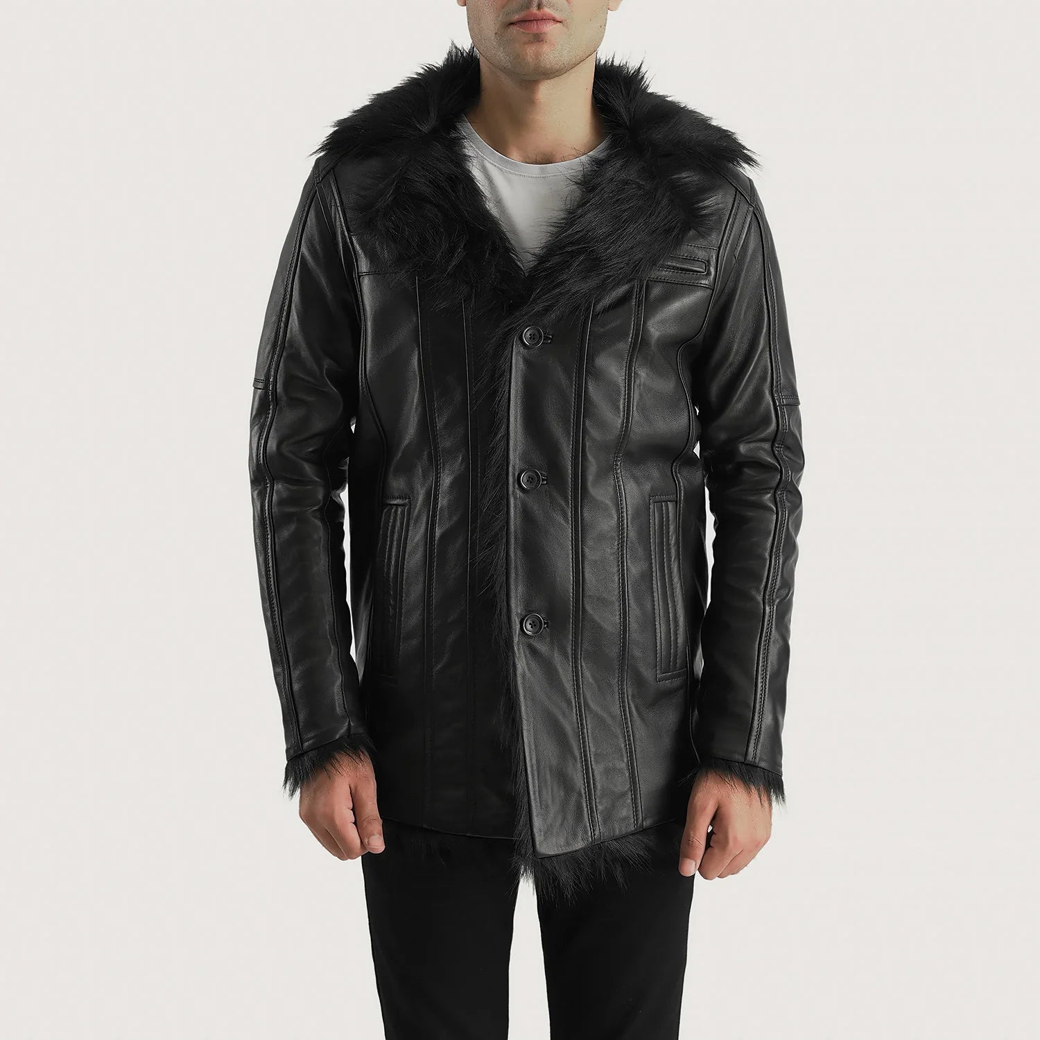 Male fur jacket online